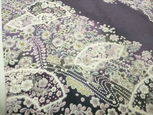 平和屋着物●極上　訪問着　辻が花　地紙花文　暈し染め　ロング丈　逸品　新品　DZAB4931kh6
