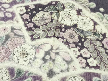 平和屋着物●極上　訪問着　辻が花　地紙花文　暈し染め　ロング丈　逸品　新品　DZAB4931kh6