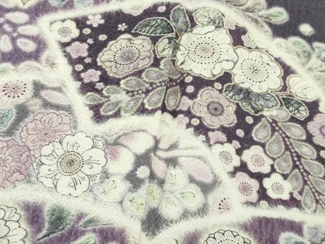 平和屋着物●極上　訪問着　辻が花　地紙花文　暈し染め　ロング丈　逸品　新品　DZAB4931kh6