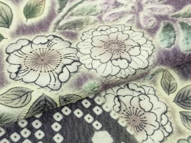 平和屋着物●極上　訪問着　辻が花　地紙花文　暈し染め　ロング丈　逸品　新品　DZAB4931kh6
