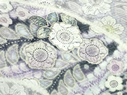 平和屋着物●極上　訪問着　辻が花　雪輪　地紙花文　暈し染め　ロング丈　逸品　新品　DZAB4932kh6