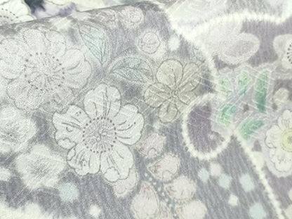 平和屋着物●極上　訪問着　辻が花　雪輪　地紙花文　暈し染め　ロング丈　逸品　新品　DZAB4932kh6