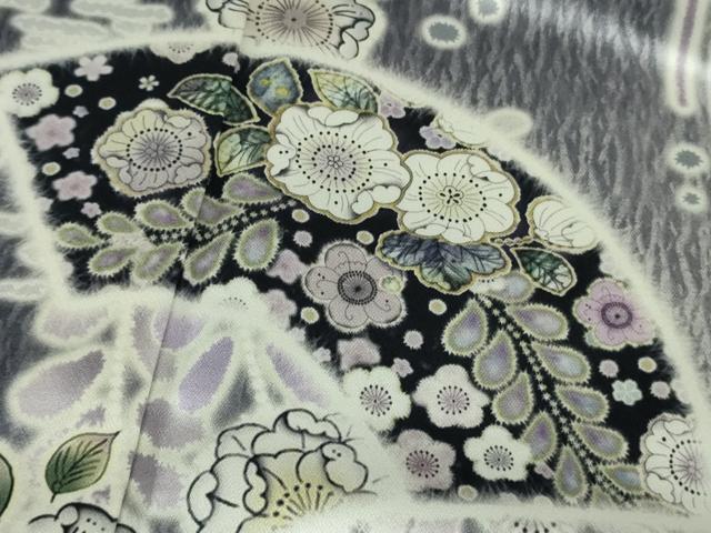 平和屋着物●極上　訪問着　辻が花　地紙　暈し染め　ロング丈　逸品　新品　DZAB4933kh6