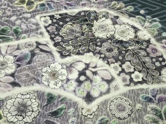 平和屋着物●極上　訪問着　辻が花　地紙　暈し染め　ロング丈　逸品　新品　DZAB4934kh6