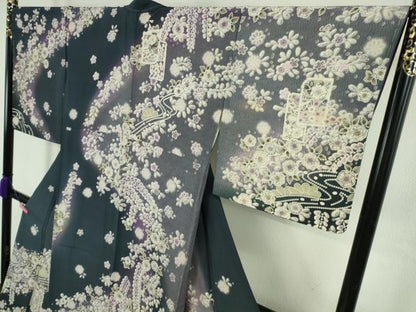平和屋着物●極上　訪問着　辻が花　破れ色紙重ね　暈し染め　ロング丈　逸品　新品　DZAB4935kh6