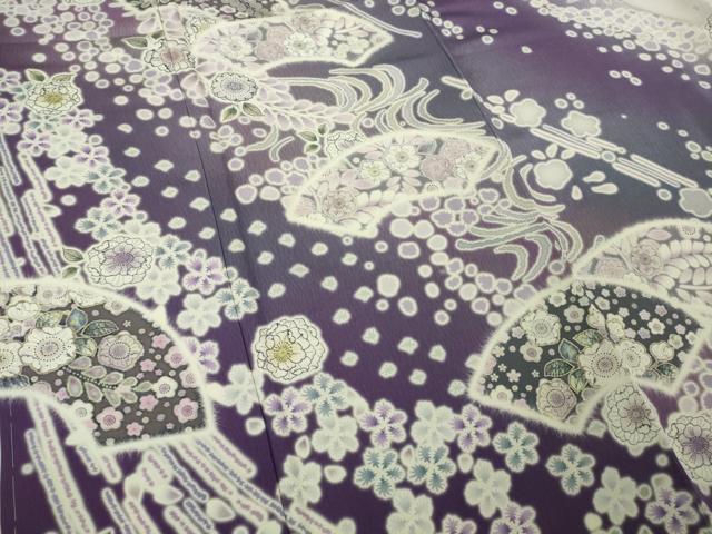 平和屋着物●極上　訪問着　辻が花　地紙　暈し染め　ロング丈　逸品　新品　DZAB4936kh6