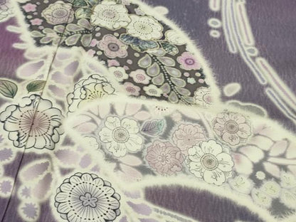 平和屋着物●極上　訪問着　辻が花　地紙　暈し染め　ロング丈　逸品　新品　DZAB4936kh6