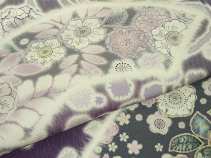 平和屋着物●極上　訪問着　辻が花　地紙　暈し染め　ロング丈　逸品　新品　DZAB4936kh6