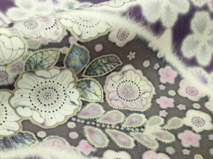 平和屋着物●極上　訪問着　辻が花　地紙　暈し染め　ロング丈　逸品　新品　DZAB4936kh6
