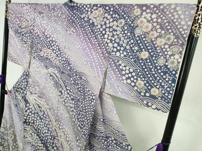 平和屋着物●極上　訪問着　辻が花　立波　暈し染め　ロング丈　逸品　新品　DZAB4937kh6