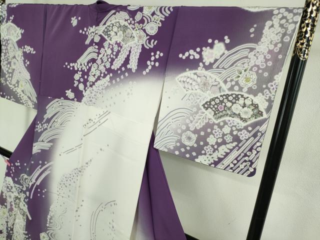 平和屋着物●極上　訪問着　辻が花　地紙　暈し染め　ロング丈　逸品　新品　DZAB4939kh6