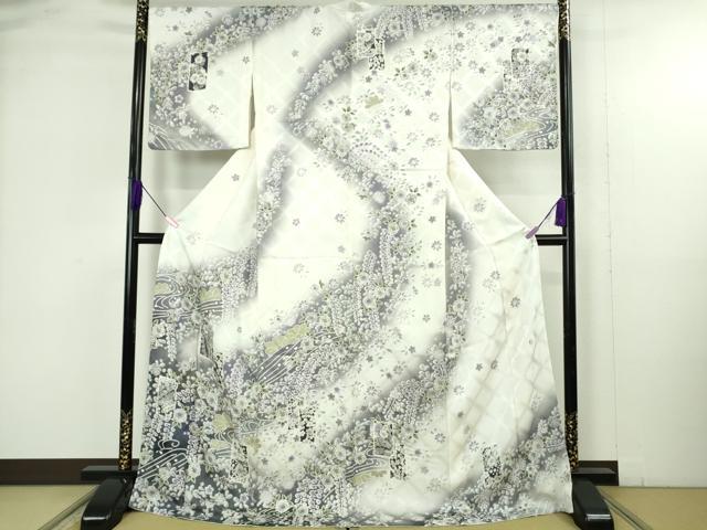 平和屋着物●極上　訪問着　辻が花　破れ色紙重ね　暈し染め　ロング丈　逸品　新品　DZAB4941kh6