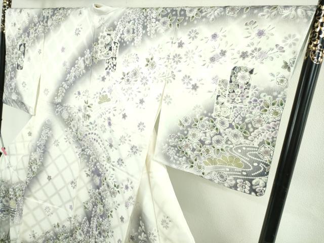 平和屋着物●極上　訪問着　辻が花　破れ色紙重ね　暈し染め　ロング丈　逸品　新品　DZAB4941kh6