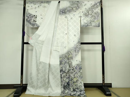 平和屋着物●極上　訪問着　辻が花　破れ色紙重ね　暈し染め　ロング丈　逸品　新品　DZAB4941kh6