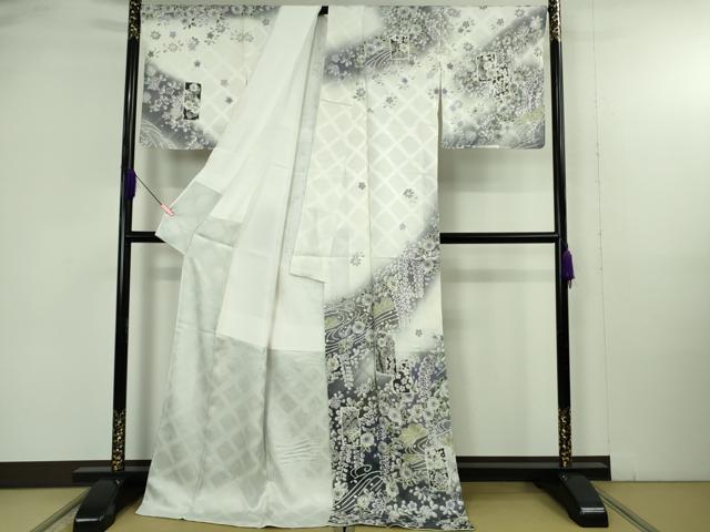 平和屋着物●極上　訪問着　辻が花　破れ色紙重ね　暈し染め　ロング丈　逸品　新品　DZAB4941kh6