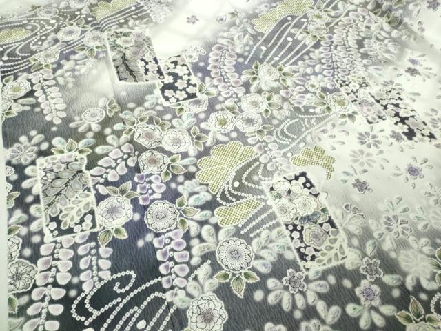 平和屋着物●極上　訪問着　辻が花　破れ色紙重ね　暈し染め　ロング丈　逸品　新品　DZAB4941kh6