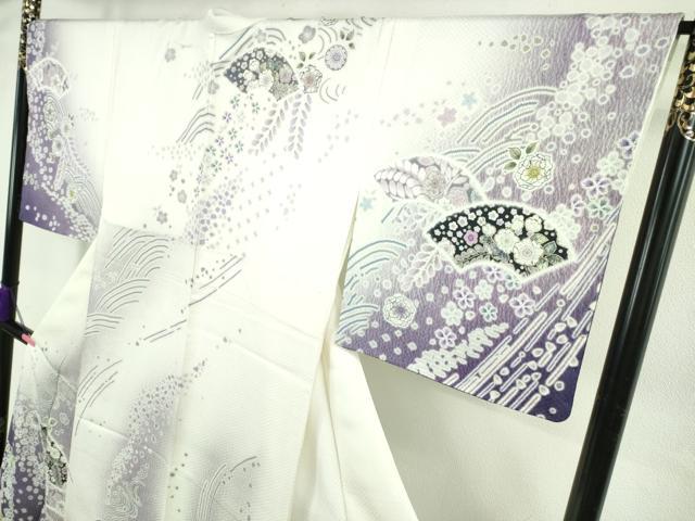 平和屋着物●極上　訪問着　辻が花　地紙　暈し染め　ロング丈　逸品　新品　DZAB4942kh6