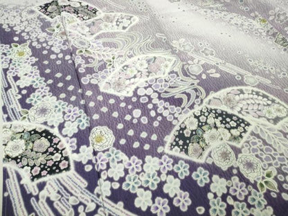平和屋着物●極上　訪問着　辻が花　地紙　暈し染め　ロング丈　逸品　新品　DZAB4942kh6