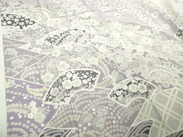 平和屋着物●極上　訪問着　辻が花　雪輪　地紙　暈し染め　ロング丈　逸品　新品　DZAB4944kh6