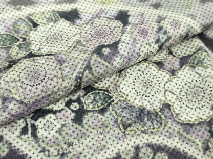 平和屋着物●極上　訪問着　辻が花　雪輪　地紙　暈し染め　ロング丈　逸品　新品　DZAB4945kh6