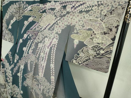 平和屋着物●極上　訪問着　辻が花　雪輪　地紙　暈し染め　ロング丈　逸品　新品　DZAB4949kh6