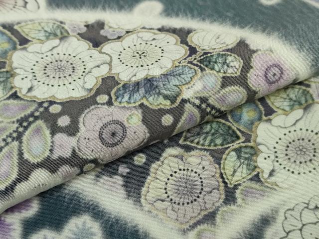 平和屋着物●極上　訪問着　辻が花　地紙　暈し染め　ロング丈　逸品　新品　DZAB4950kh6