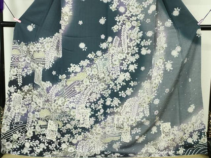 平和屋着物●極上　訪問着　辻が花　破れ色紙重ね　暈し染め　ロング丈　逸品　新品　DZAB4951kh6