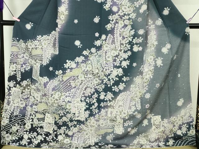 平和屋着物●極上　訪問着　辻が花　破れ色紙重ね　暈し染め　ロング丈　逸品　新品　DZAB4951kh6