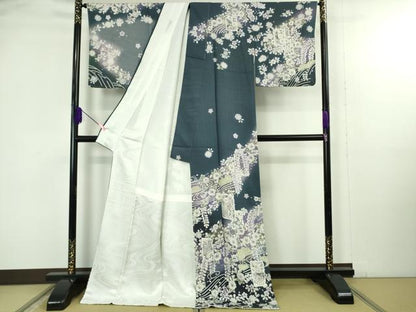 平和屋着物●極上　訪問着　辻が花　破れ色紙重ね　暈し染め　ロング丈　逸品　新品　DZAB4951kh6
