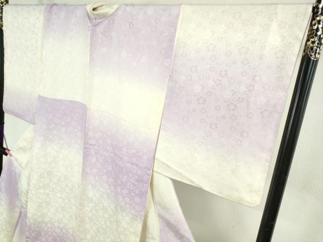 平和屋本店●極上　小紋　草花地紋　暈し染め　逸品　DZAB4952kh6