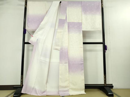 平和屋本店●極上　小紋　草花地紋　暈し染め　逸品　DZAB4952kh6