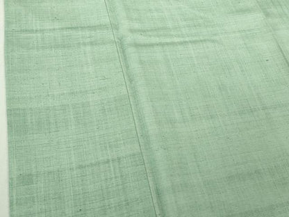 平和屋本店●極上　染司よしおか　五代目　吉岡幸雄　紬　色無地　青磁鼠色　逸品　未使用　DZAB4953kh6