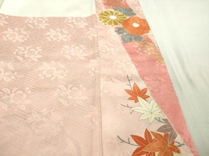 平和屋本店●極上　創業460年・千總　振袖　駒刺繍　絞り　束ね熨斗吉祥花文　虹色地　金彩　大丸扱い　逸品　DZAB4967kh6