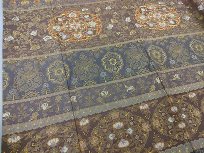 平和屋本店●極上　色留袖　総刺繍　駒刺繍　正倉院花鳥文　紅藤色地　金銀糸　やまと誂製　反端付き　逸品　DZAB4969kh6