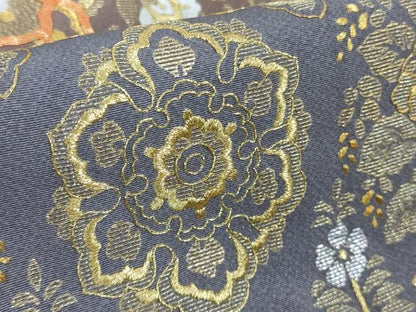 平和屋本店●極上　色留袖　総刺繍　駒刺繍　正倉院花鳥文　紅藤色地　金銀糸　やまと誂製　反端付き　逸品　DZAB4969kh6