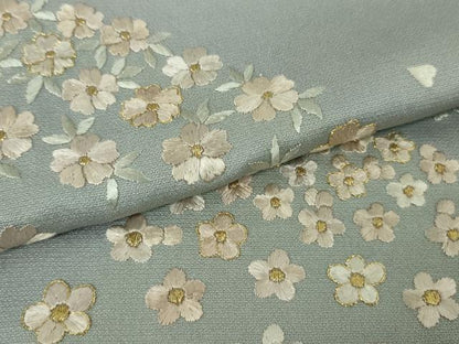 平和屋着物●極上　訪問着　総手刺繍　花笹山文　淡藤色地　金糸　逸品　DZAB4971kh6
