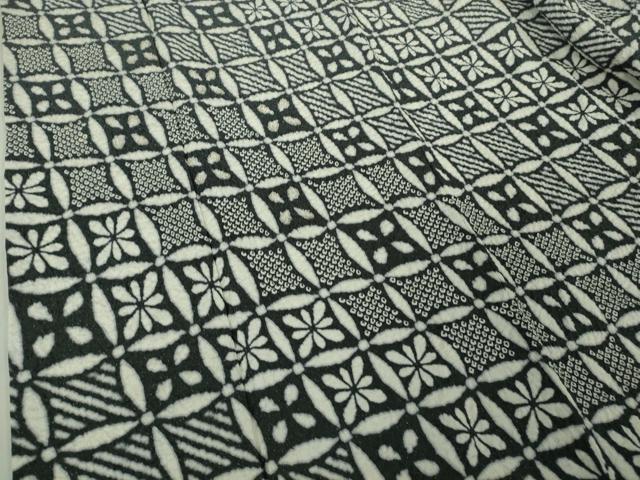 平和屋本店●極上　中国三大刺繍　相良刺繍　訪問着　襲ね絞り　格子花菱文　暈し染め　銀糸　銀通し地　逸品　DZAB4972kh6