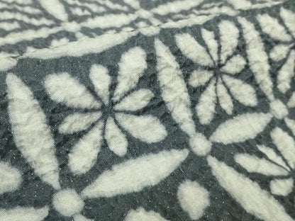 平和屋本店●極上　中国三大刺繍　相良刺繍　訪問着　襲ね絞り　格子花菱文　暈し染め　銀糸　銀通し地　逸品　DZAB4972kh6