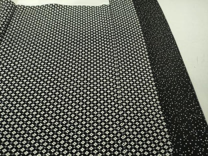 平和屋本店●極上　江戸小紋　横谷楠生　寄せ小紋柄　黒地　ロング丈　逸品　DZAB4974kh6