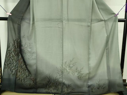平和屋本店●極上　訪問着　無双　紗袷　紗×絽　白鷺　暈し染め　金彩　逸品　DZAB4977kh6