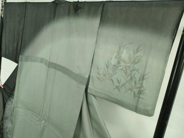 平和屋本店●極上　訪問着　無双　紗袷　紗×絽　白鷺　暈し染め　金彩　逸品　DZAB4977kh6