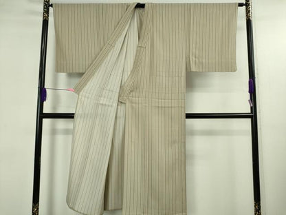 平和屋着物＊極上 夏物 男性 小紋 縞 逸品 DZAB4981kh6