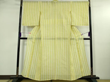 平和屋着物＊極上　夏物　本場小千谷ちぢみ　麻　間道　逸品　DZAB4984kh6