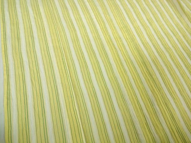 平和屋着物＊極上　夏物　本場小千谷ちぢみ　麻　間道　逸品　DZAB4984kh6