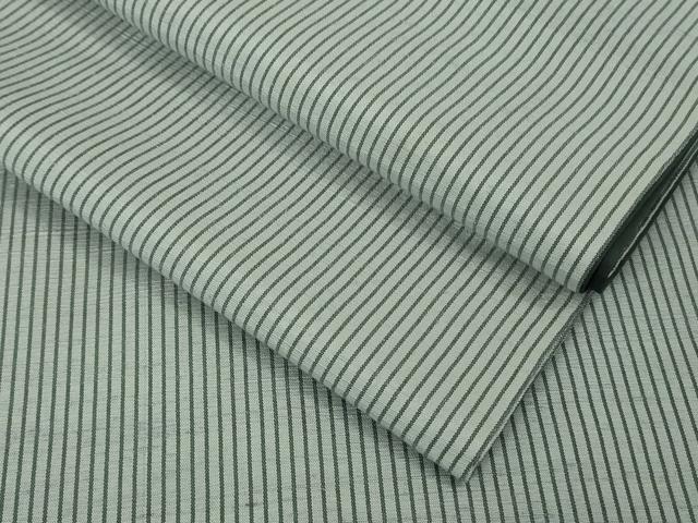 平和屋本店●極上　男性　紬　キングサイズ　縞　灰青色×紺鼠色　逸品　DZAB4988kh6