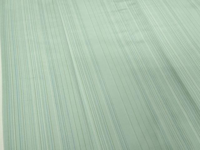 平和屋本店＊極上　夏物　石川県指定無形文化財　夏牛首紬　白山工房　手織り　縞　証紙付き　逸品　DZAB4992kh6