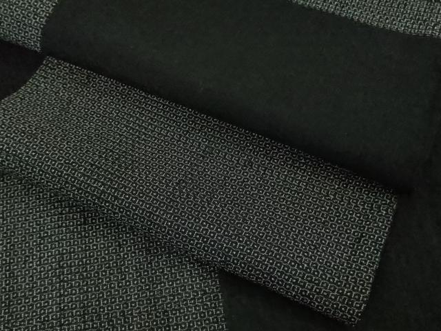 平和屋本店＊極上 夏物 結城紬 夏結城 100亀甲 市松文様 逸品 DZAB4996kh6