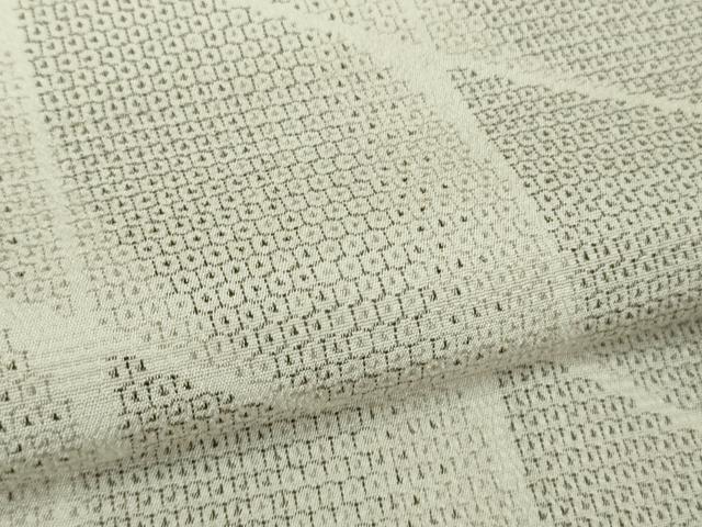 平和屋着物▽極上　本塩沢　単衣　110亀甲　逸品　DZAB4997kh6
