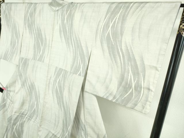 平和屋本店●極上　本場大島紬　白大島紬　桑原織物 二代目　桑原啓之介　7マルキ　片羽白絣　歌日記　証紙付き　逸品　DZAB5000kh6