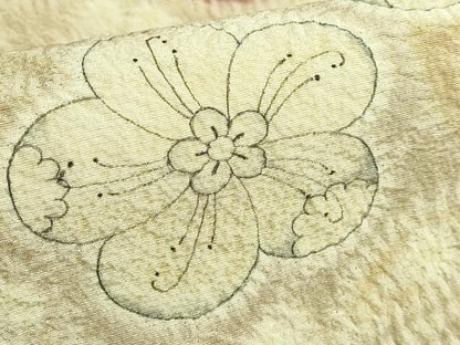 平和屋本店●極上　初代　久保田一竹　太鼓柄袋帯　辻が花　花鳥文　逸品　DZAB5001kh6